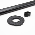 Bokken nero in legno con tsuba