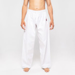 pantaloni karate taekwondo bianco Fujimae