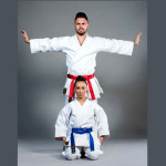 Karategi KO Professionale Kata rosso blu WKF Premier League