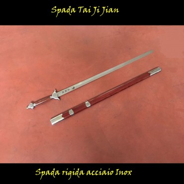 Spada rigida Ying Jan kung Fu tradizionale in acciaio inox